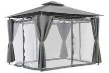 Záhradný pavilón Ibiza 3x3m antracitový s moskytiérou Garden Point