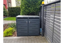 Kryt pre dva 120l alebo 240l antracitové kontajnery na odpad CoverTech