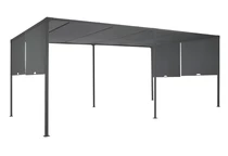 Antracitová pergola Sevilla 3x6 m so závesmi Garden Point