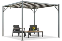 Antracitová terasová pergola Paros 3x3m Garden Point