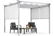 Biela terasová pergola s roletami La Palma 3x3 Garden Point