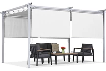 Biela terasová pergola s roletami La Palma 3x4 Garden Point