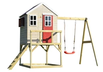 Drevený domček Antek VIII s hojdačkou