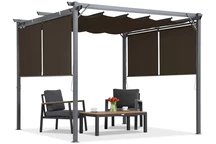 Hnedá terasová pergola s roletami La Palma 3x3 Garden Point