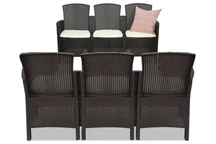 Lido Coffee 6 hnedá súprava nábytku Bica technorattan