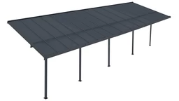 Polykarbonátový terasový prístrešok Nevada 3,05 x 9,92 m CoverTech antracit