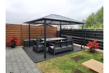 Moderný záhradný altán Santiago 3 × 3,6 m Garden Point antracit