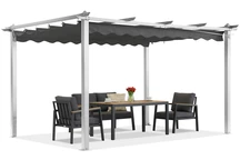 Barbados terasová pergola 3x4 m Garden Point bielo-antracitová