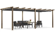 Barbados terasová pergola 3x6 m Garden Point woodlike-anthracite