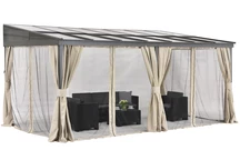 Hliníková terasová strieška 3 x 5 m Tarragona Premium Garden Point béžová