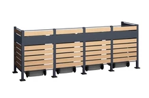 Kryt pre 4 120l alebo 240l odpadkové koše Breda CoverTech