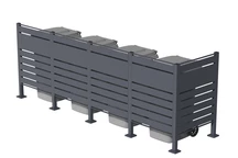 Puzdro pre 4 120l alebo 240l odpadkové koše Halen CoverTech antracit