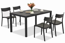 Set záhradného nábytku King/Provence antracit pre 4 osoby Bica