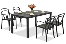 Set záhradného nábytku King/Vague antracit pre 4 osoby Bica