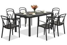 Set záhradného nábytku King/Vague antracit pre 6 osôb Bica