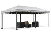 Sivý záhradný pavilón Valencia 3x6 m Garden Point