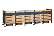Skriňa pre 5 odpadkových košov 120l alebo 240l Breda CoverTech