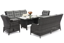 Veľký set záhradného nábytku Malaga Apetito 8 antracit Garden Point