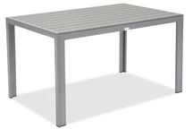 Verona Garden Point hliníkový záhradný stôl z polywoodu svetlosivý
