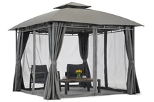 Záhradný pavilón Garden Point Sicily 3x3m antracitový