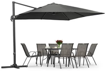 Záhradný slnečník Garden Point antracit Siena 3x3 m