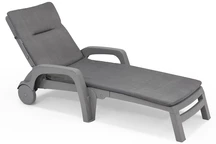 Technorattanové ležadlo s vankúšom Bahama grey Bica