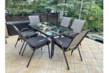 Modena Hnedý oceľový jedálenský set pre 6 osôb Garden Point