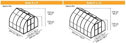 Rozširujúci modul pre skleník Bella 8x4 Palram – Canopia 